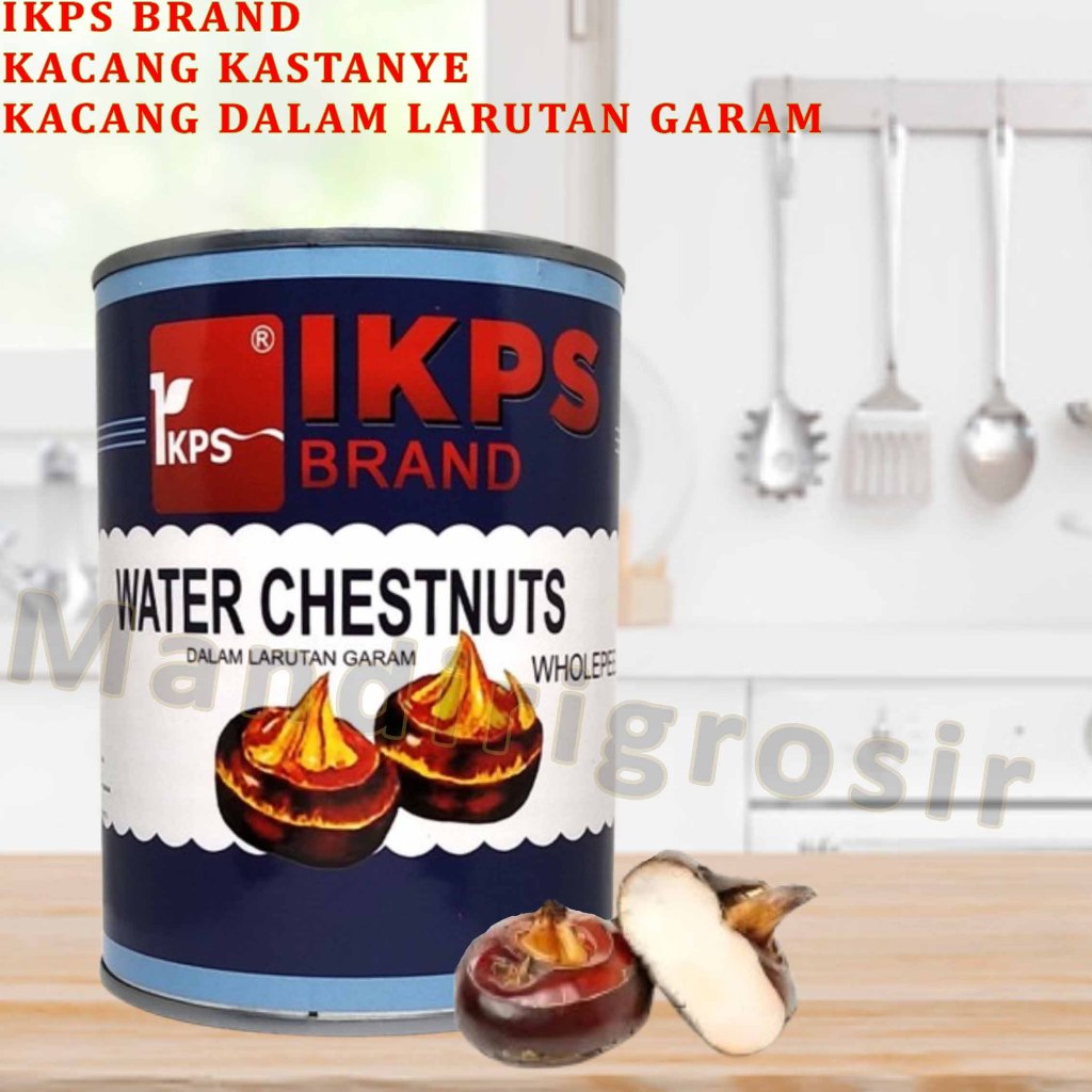 

Kacang Kaleng * IKPS Water Chestnuts * Kacang Dalam Larutan Garam * 567gr