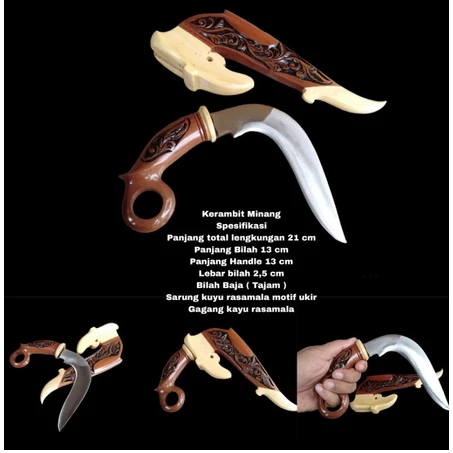 Pisau karambit kerambit baja tajam pisau krambit minang/KERAMBIT SERBAGUNA