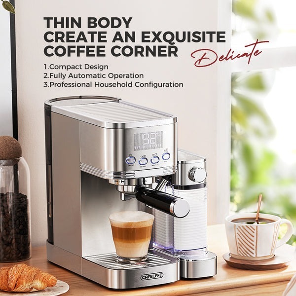 Mesin Kopi 20 Bar 1.3L Espresso Coffee Maker Frothing Frother Machine Latte CM1638