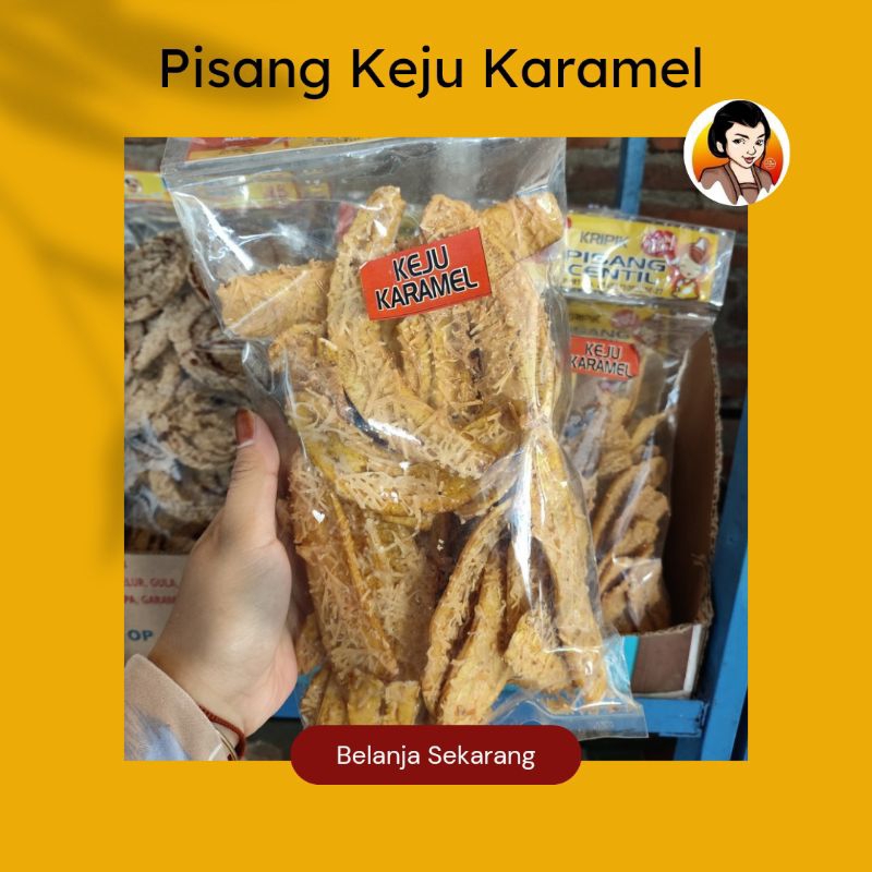 

KERIPIK PISANG KEJU KARAMEL/ KERIPIK PISANG ENAK/ CAMILAN/ JAJANAN/ SNACK KEMASAN