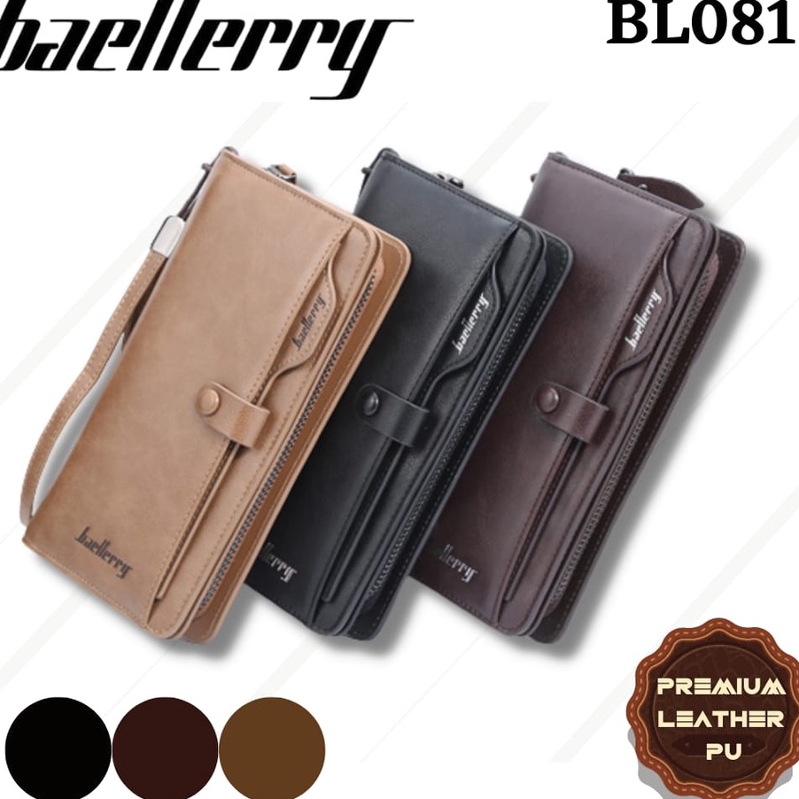 Top BL  DOMPET LIPAT PANJANG WANITA PRIA IMPORT BAELLERRY ORINAL PREMIUM KULIT SLOT KARTU ATM BRANDE