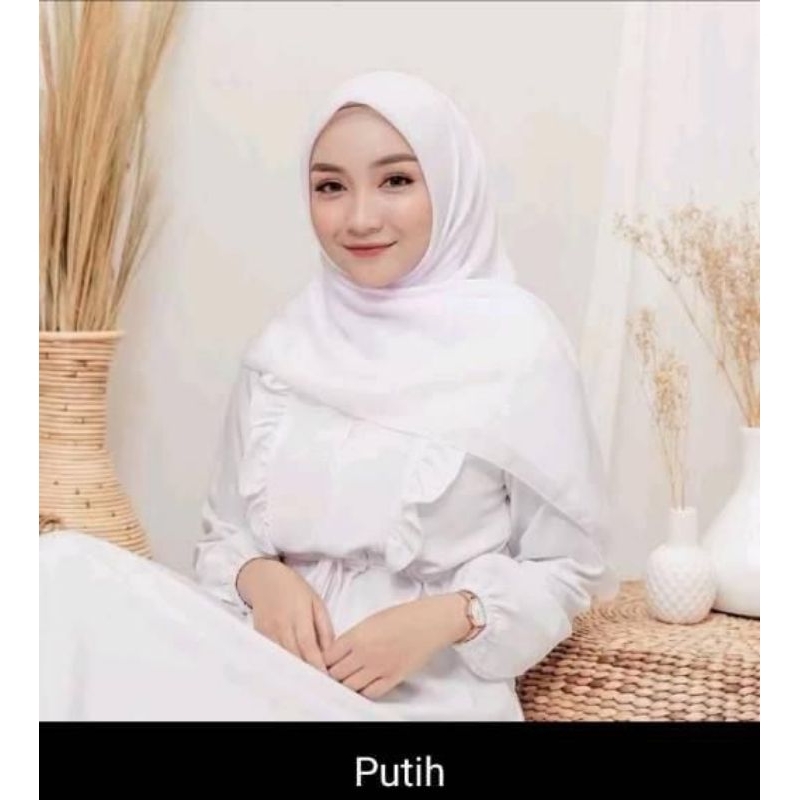 Hijab Polos Warna Putih