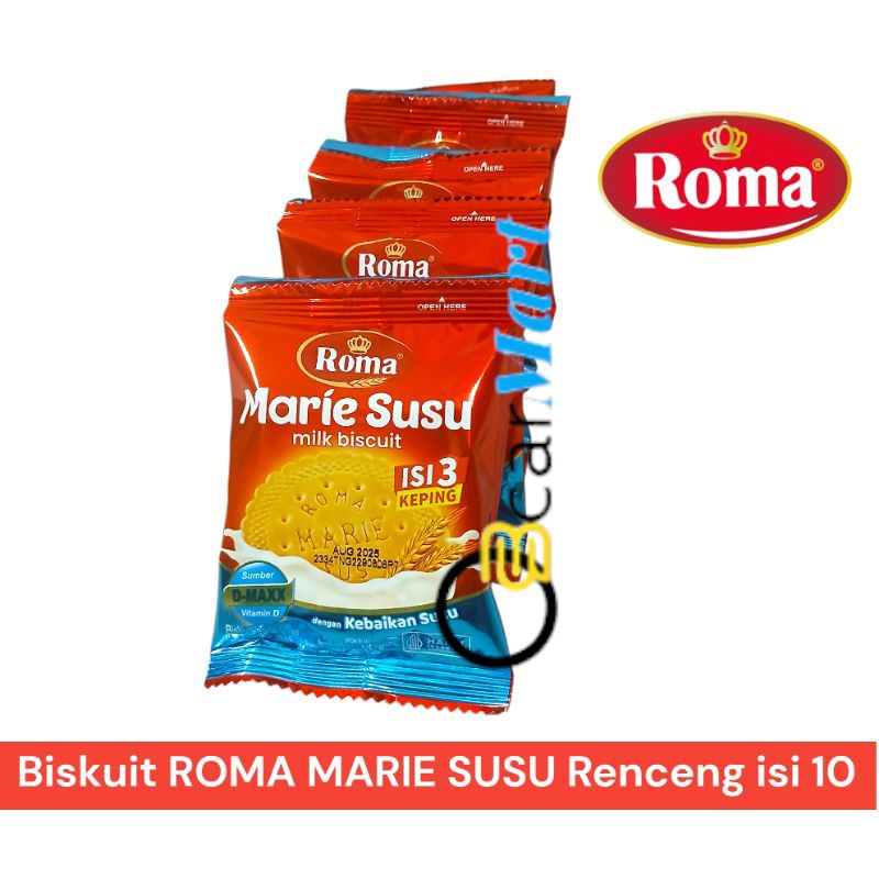 

[Gsv] Biskuit ROMA MARIE SUSU Renceng 10 sachet isi 3