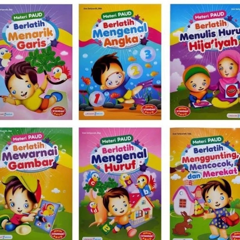 Paket 6 Buku Materi PAUD TK SD - Lingkar Media