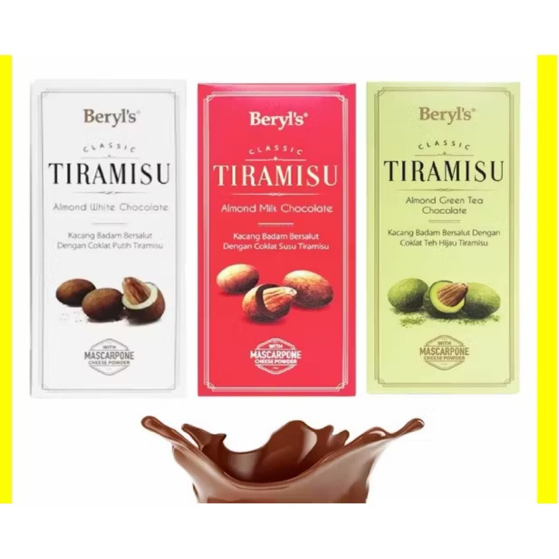 

[TERMURAH] Beryls Almond Milk, White, Green Tea Chocolate 200Gr