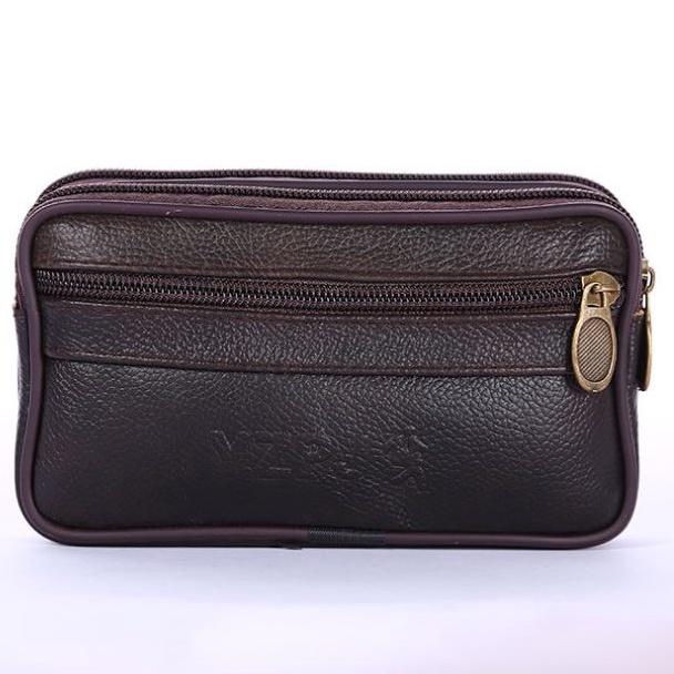 Terbaru POUCH PRIA MORGAN WA5B7 DOMPET KULIT COKLAT KOREA BATAM PARIS KECIL FASHION KEREN