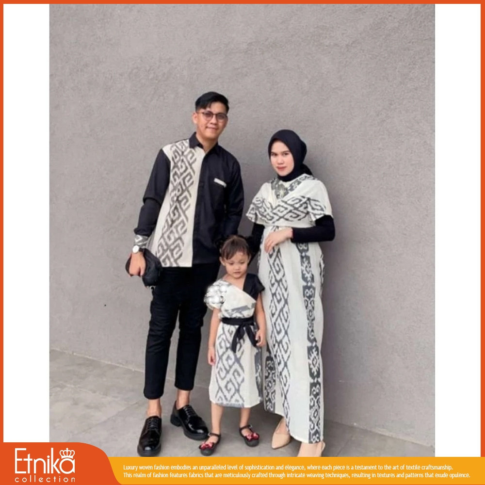 VA02 - Tenun Couple Keluarga  - Couple Set Etnik Tenun Asli Jepara