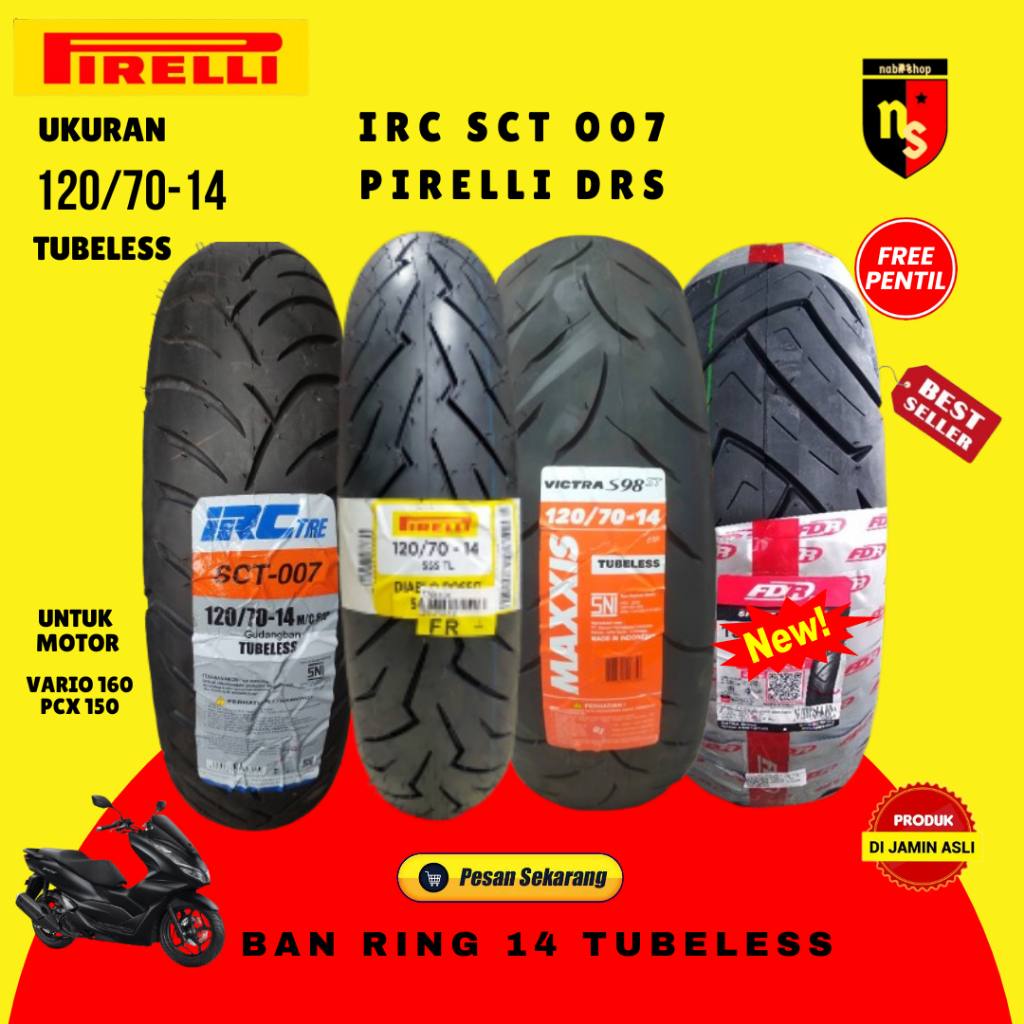 Ban Motor IRC SCT- 007 120/70 Ring 14 Tubles