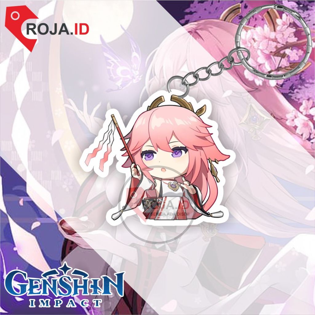 Gantungan Kunci Genshin Impact Yae Miko - Gantungan Kunci Game Genshin Impact - Gantungan Kunci Akri