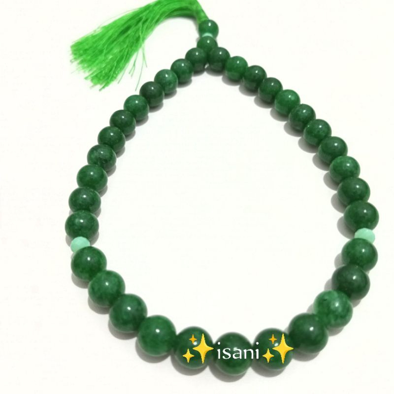 Tasbih batu giok iju 10mm 33 butir