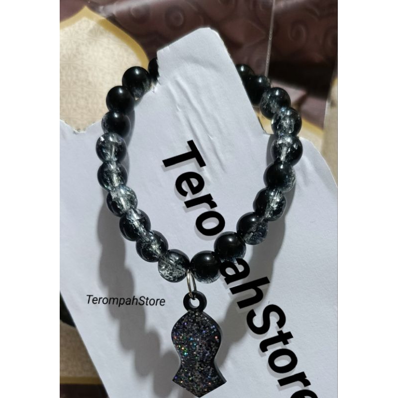 Gelang Terompah - Gelang Modaleno Bandul Terompah/manik batu pecah gelang wanita bandul Terompah gli