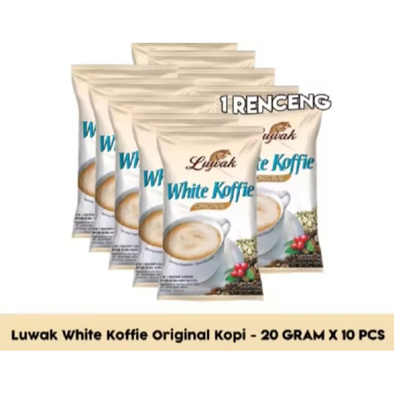 

Luwak White Koffie 1 Renceng Isi 10 Sachet