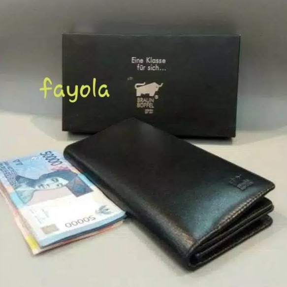 Kilat Dompet Pria Panjang Kulit Asli BRAUN BUFFEL Bisa Cod