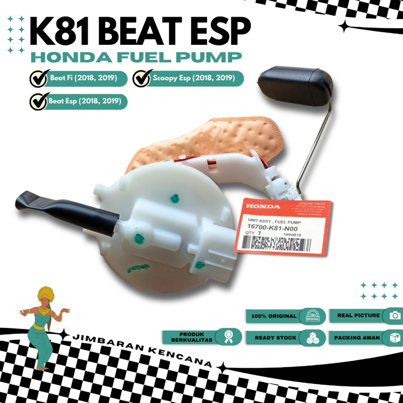 Fuel Pump Motor Honda Beat Scoopy F1 Esp Tahun 2017 2018 2019 Pulpam Pulpum Pompa Pelampung Tangki b