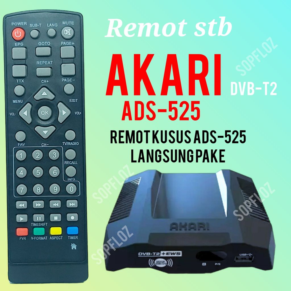 Remote set top box akari ads-525 stb dvbt2