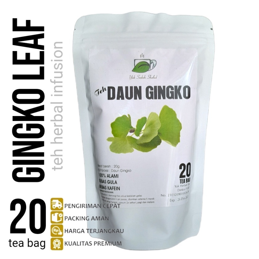 

GINKGO LEAF TEA / TEH GINKGO Biloba "20 tea bag _teh herbal infusion