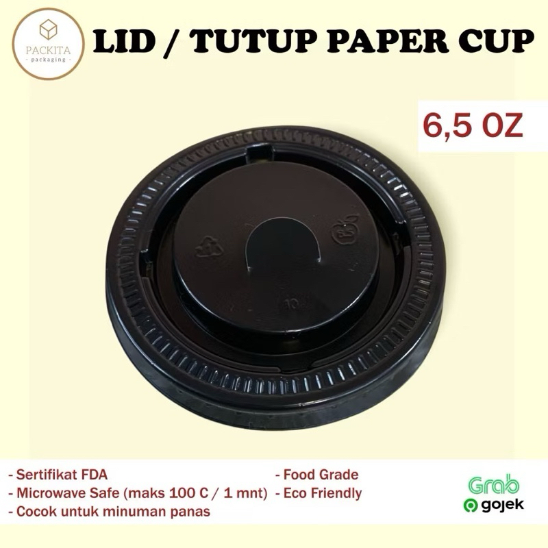 Tutup Lid Paper Hot Cup Tutup Cup kertas Kopi isi 50 pcs