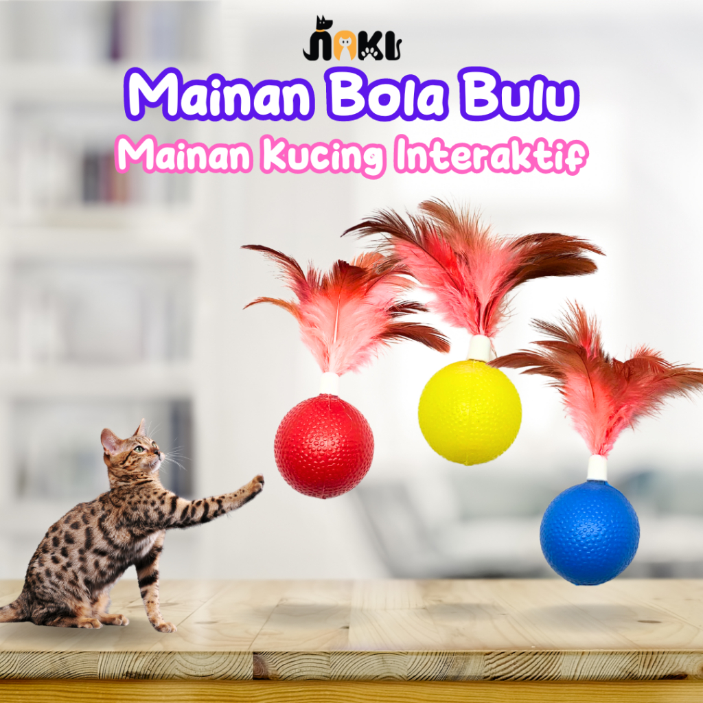 [GROSIR] MAINAN KUCING BOLA KUCING BOLA BULU WARNA WARNI MAINAN BOLA BULU KUCING PREMIUM QUALITY MAI