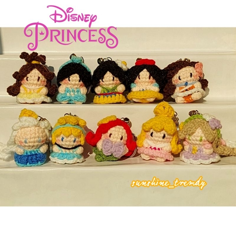 Amigurumi Disney Princess keychain | Gantungan kunci princess disney | disnep princess amigurumi key