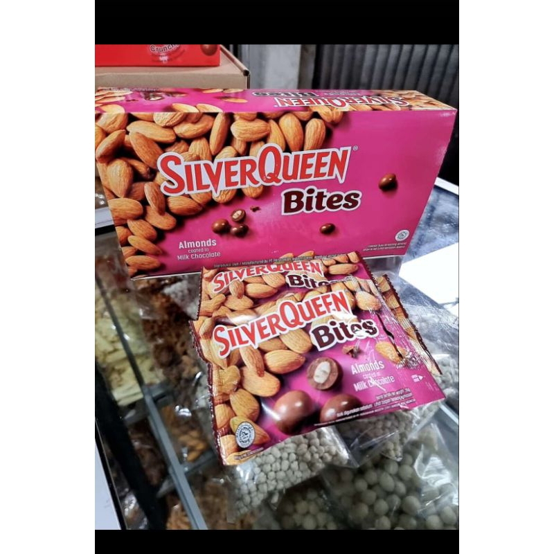 

silverqueen bites rasa almond sama cashew 1pcs 30g