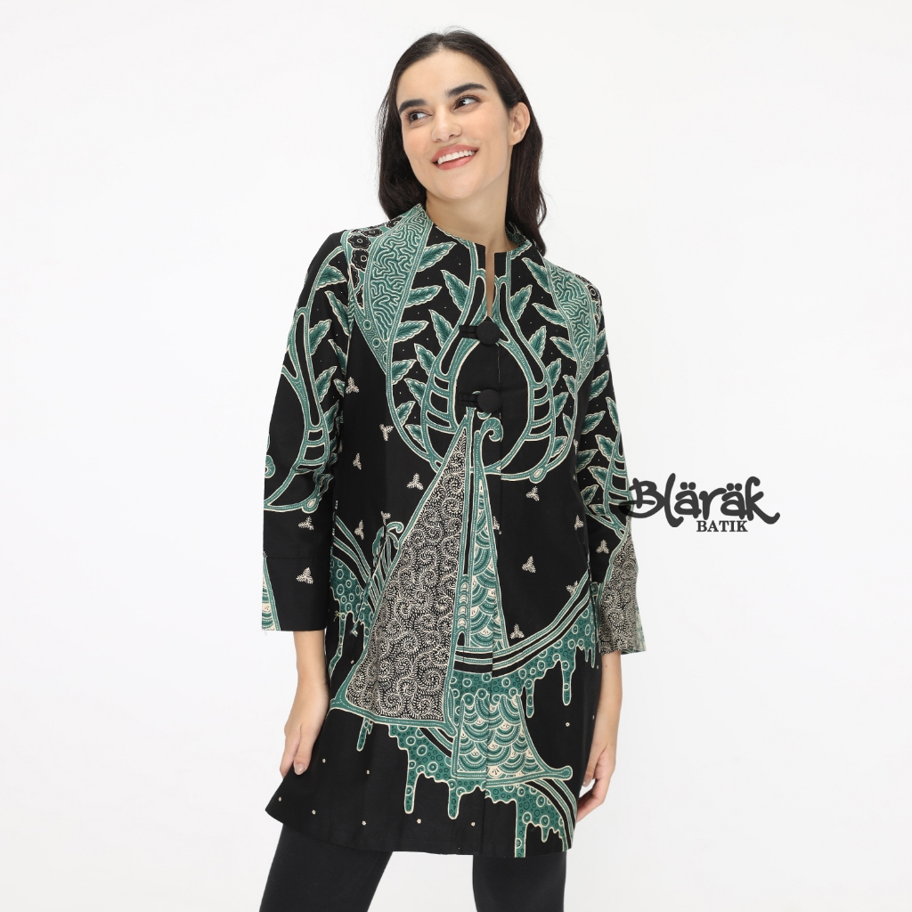Tunik Batik Wanita Premium Modern Motif Nararya Blarak Batik Pekalongan