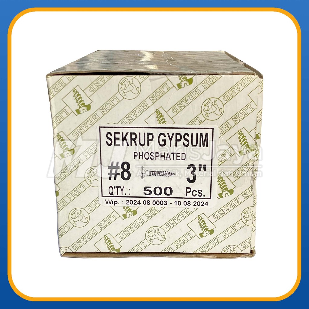 Sekrup Gypsum MOON LION DRYWALL Isi 500pcs #8x3" (7,62cm)