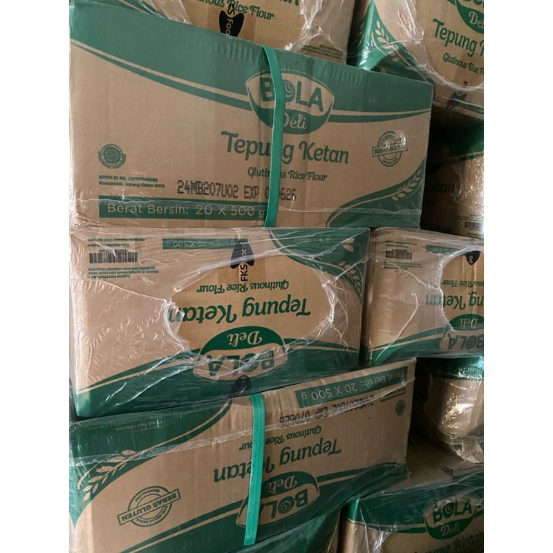 

TEPUNG KETAN BOLA DELI & TEPUNG BERAS BOLA DELI 1 DUS 20 x 500gr