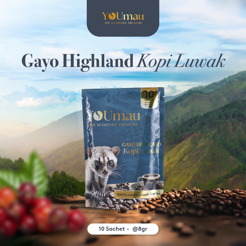 

YOUmau Kopi Luwak Standing Pouch Sachet Gayo Highland