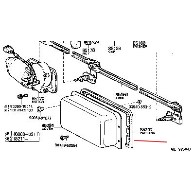 TOYOTA HARDTOP - KARET COVER MOTOR WIPER / WINDSHIED WIPER MOTOR