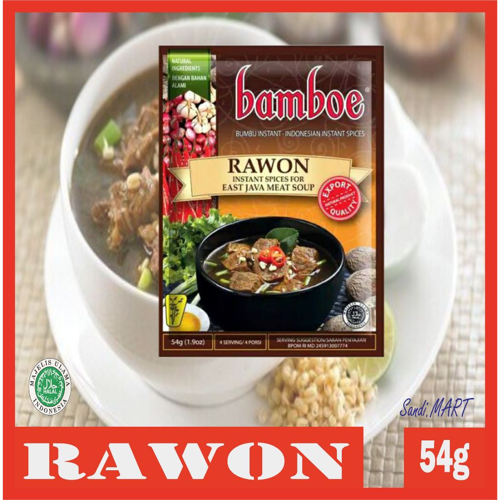 

BAMBOE RAWON BUMBU BAMBOE BUMBU ISNTANT KHAS NUSANTARA 54G