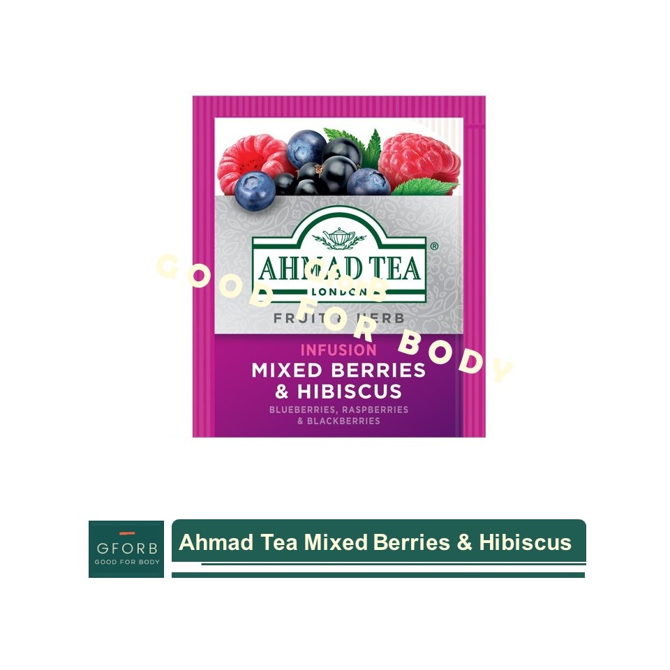 

SACHET Ahmad Tea Infusion Mixed Berries Hibiscus London Teh Hijau Diet Sehat Buah