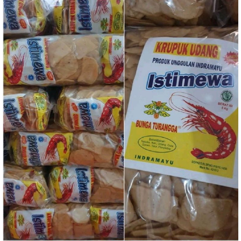 

KERUPUK UDANG istimewa cap Turangga 1bal isi 5kg