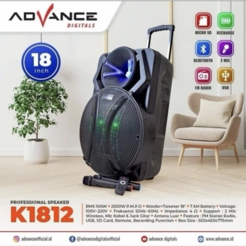 speaker advance trolly portable 18 inch k1812