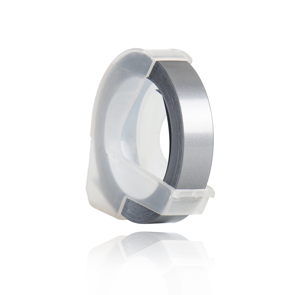 

Silver Refill Tape Laber Maker merk Cidy emboss 9mm X 3m