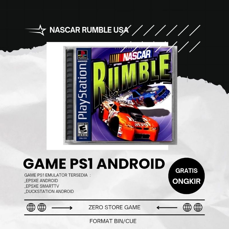 Nascar Rumble USA dan Bahasa Indonesia I Game Ps1 Emulator I Bin/Cue I Epsxe/Duckstation