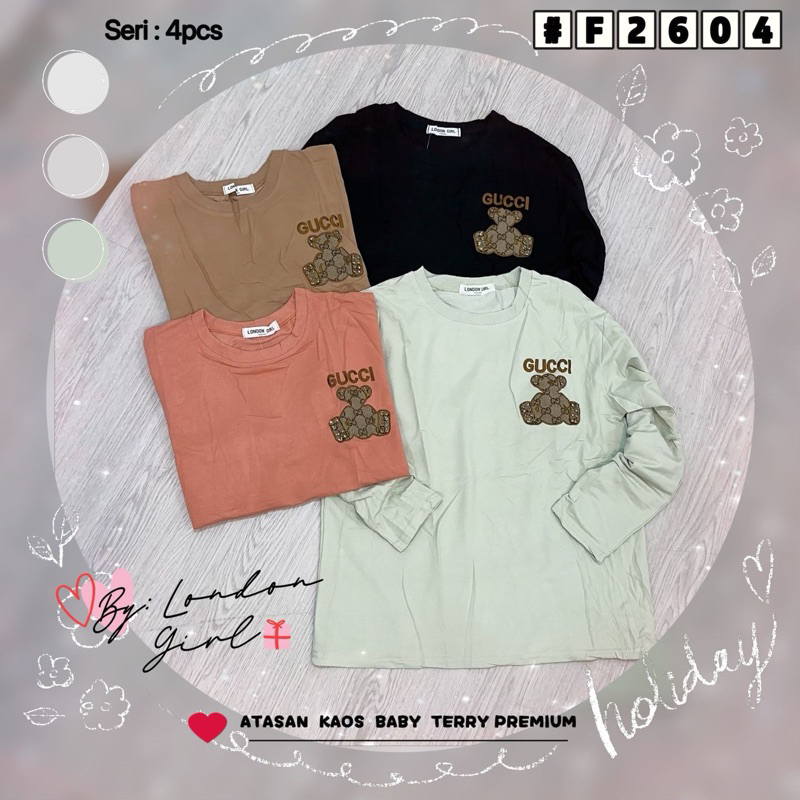 Blouse kaos gucci bear bordir import