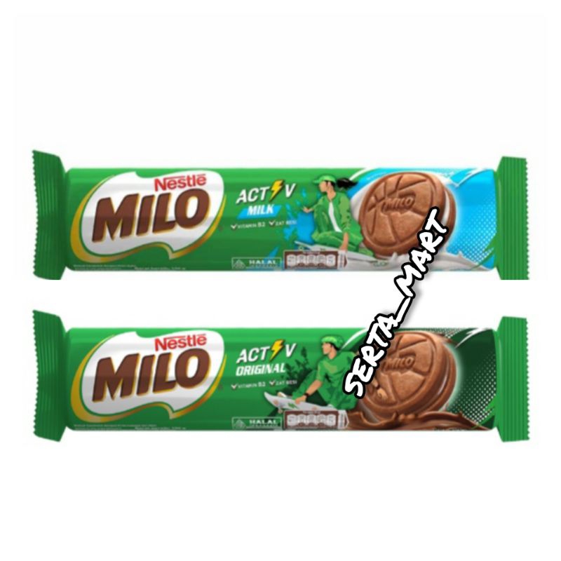 

Milo Activ 104gr - Milo Biscuit Sandwich Original / Susu - Milo Biskuit Krim