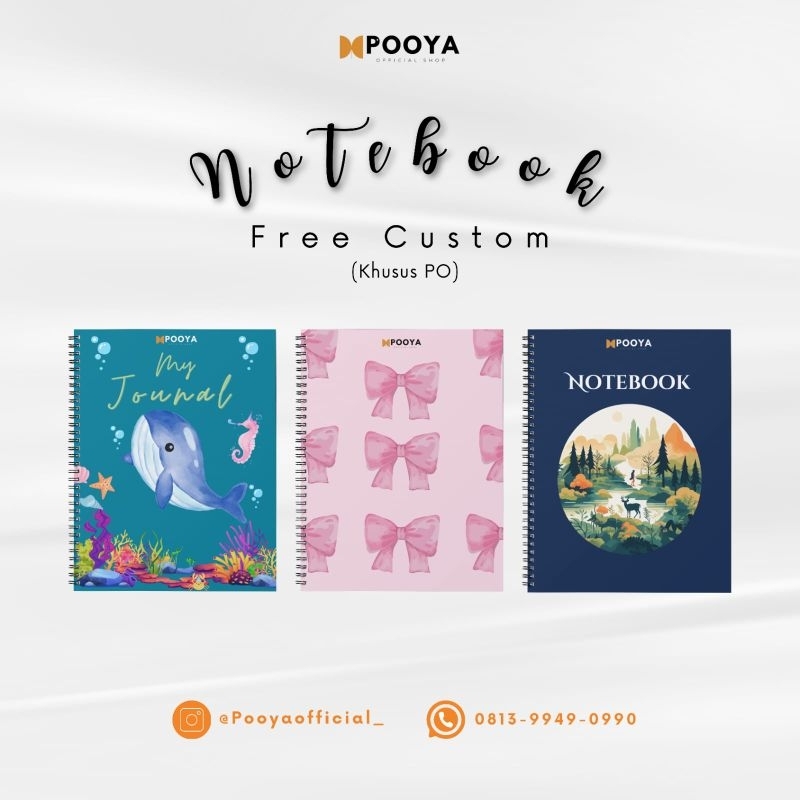 

Pooya NOTEBOOK CUSTOM SPIRAL BERGARIS A5 - 50 lembar (100 halaman)