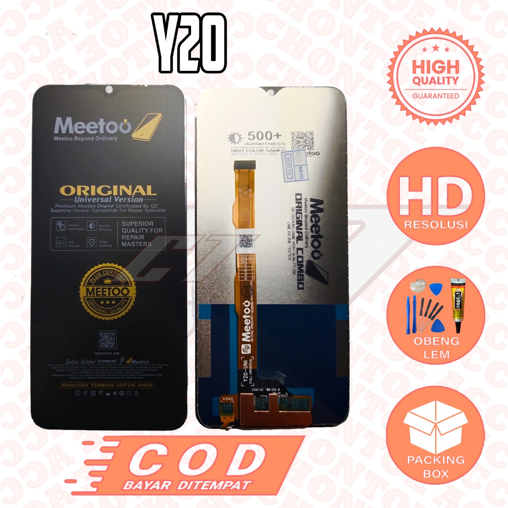 LCD VIVO Y20 TOUCHSCREEN VIVO Y20 LAYAR SENTUH VIVO Y20 ORIGINAL ORI ALL MEREK FULLSET