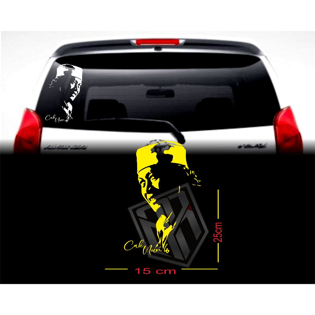 STICKER KACA MOBIL, CUTTING STICKER CAK NUN,STICKER SILUET ULAMA BEST SELLER
