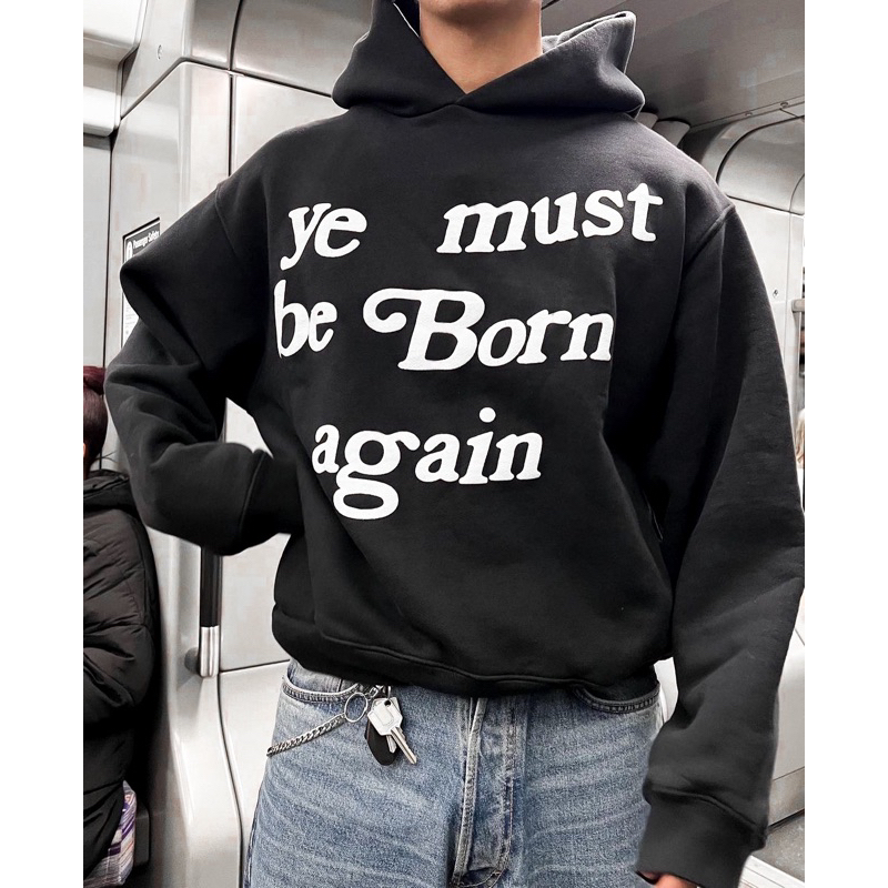 HOODIE PRIA WANITA \ UNISEX \ YE MUST BE BORN AGAIN \ MIRROR 1:1 HIGH QUALITY