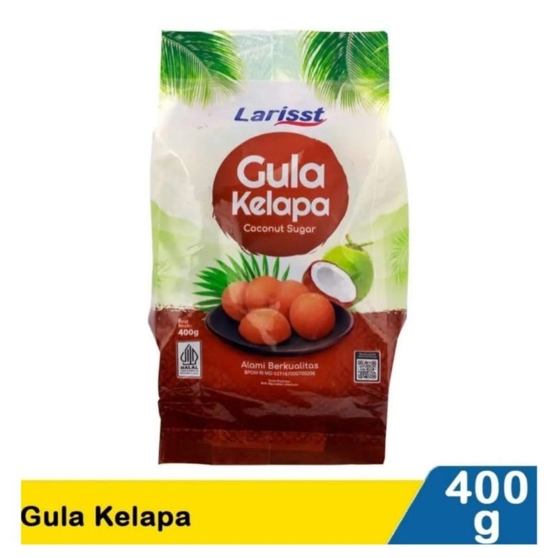 

LARISST GULA KELAPA/COCONUT SUGAR ALAMI BERKUALITAS KEMASAN 400 GRAM TStore