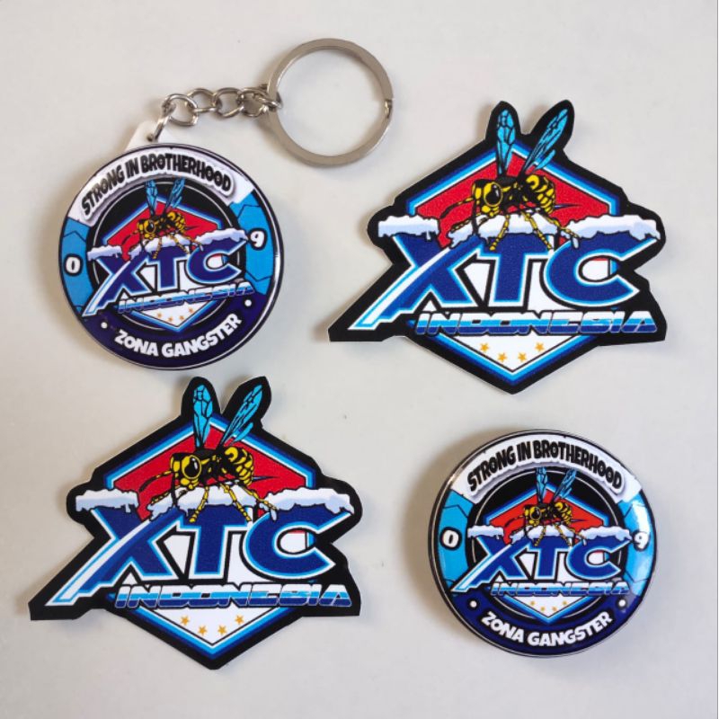 Pin Bros Peniti dan stiker xtc indonesia 4pcs