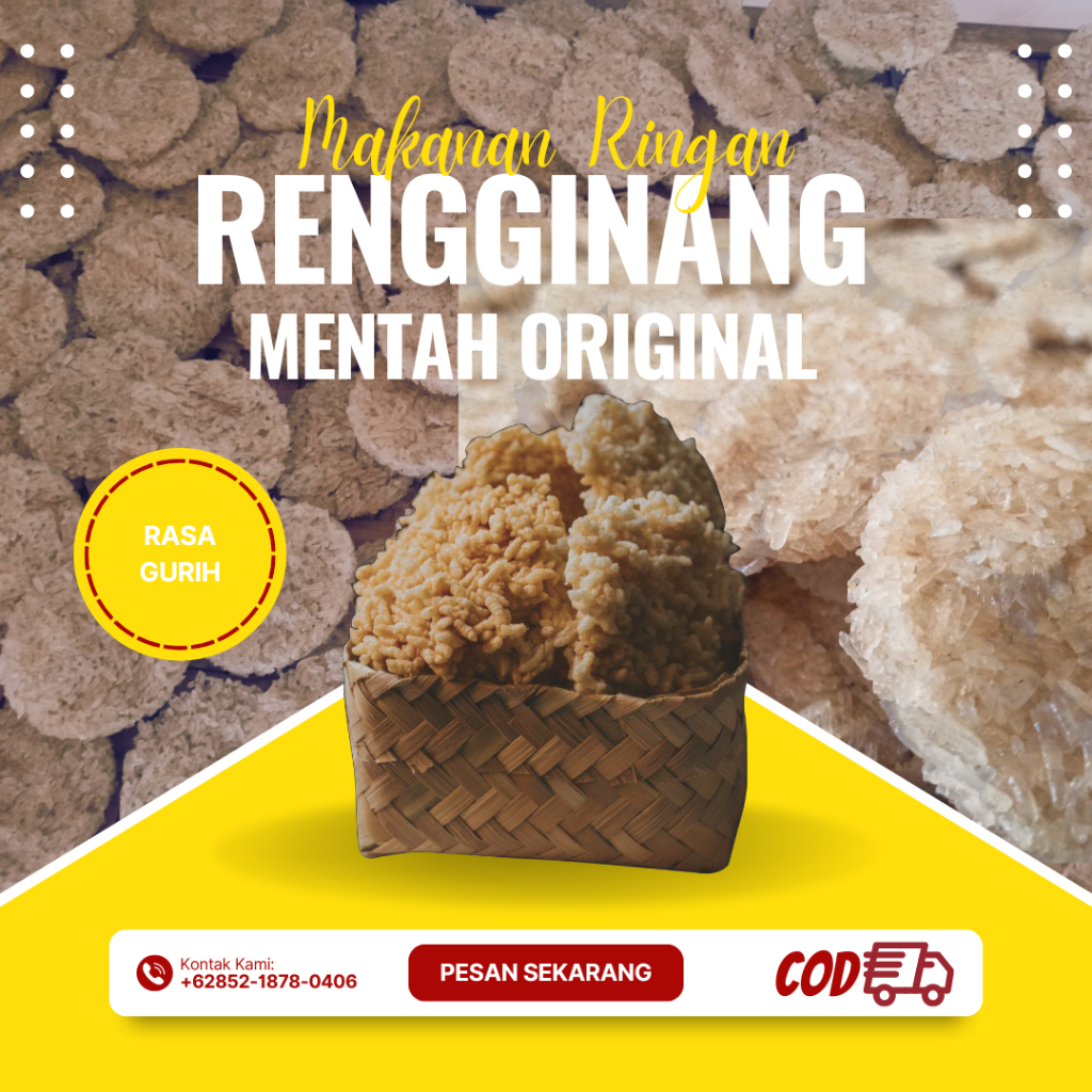 

RENGGINANG MENTAH 500 gram (Besar) - Rengginang Original