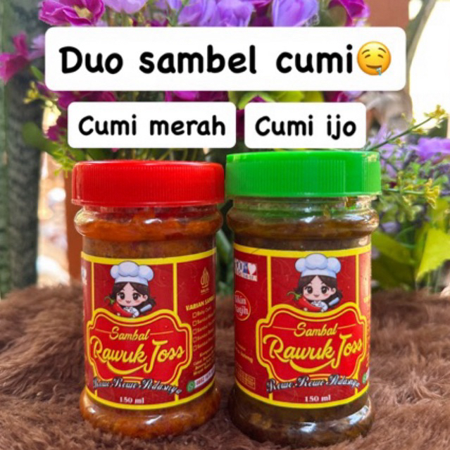 

BUNDLING DUO SAMBEL CUMI IJO DAN SAMBEL CUMI MERAH only 150g
