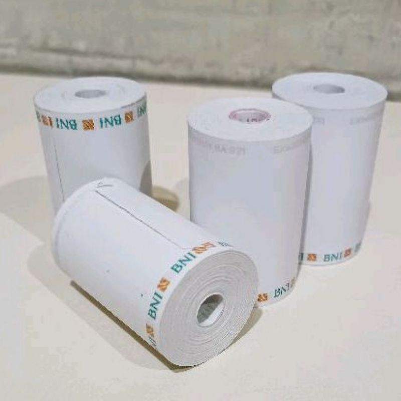 Kertas thermal logo BNI 58/57×40full paket 10Roll cocok digunakan untuk printer ukuran 58mm