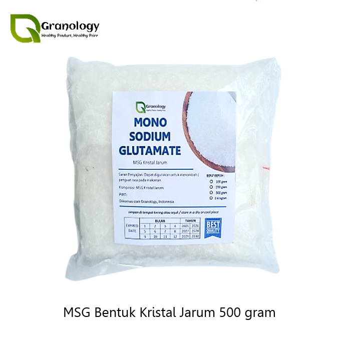 

Monosodium Glutamat / MSG Kristal Jarum / Micin (500 gram) by Granology