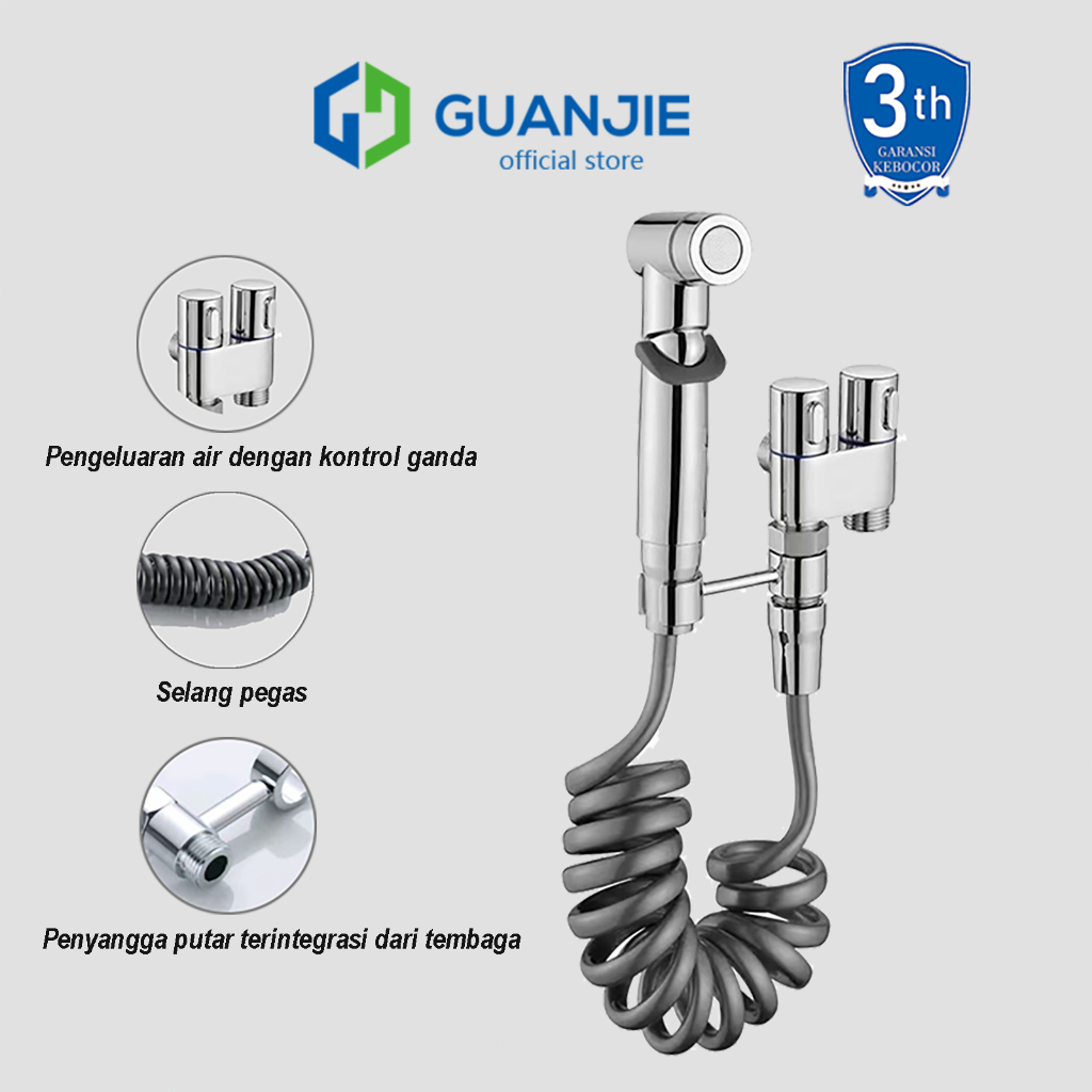 GUANJIE - SUS304 1 Set Jet Shower Kloset Jet Shower Kamar Mandi Semprotan Toilet Duduk Jet wasser Kl