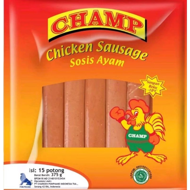 

Champ Sosis 375 gr - Sosis Ayam - Chicken Sausages