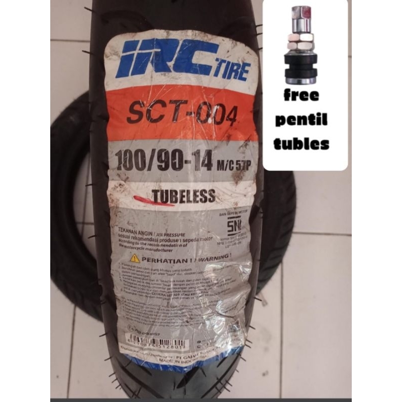 Ban Luar IRC SCT 004 TUBLES 100/90 Ring 14 Ban Belakang Vario 150, LEXi